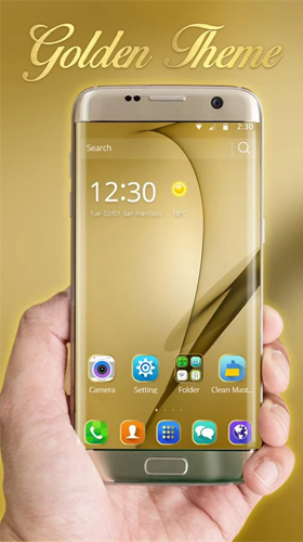 Scaricare Gold theme for Samsung Galaxy S8 Plus — sfondi animati gratuiti per l'Android su un Desktop. 