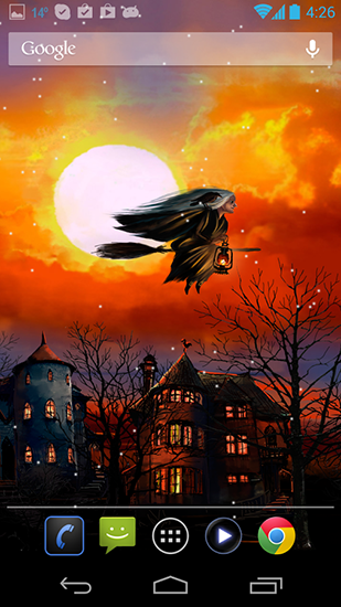 Scarica gratis sfondi animati Halloween: Happy witches per telefoni di Android e tablet.