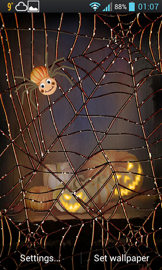 Halloween: Spider - scaricare sfondi animati per Android 9.0 di cellulare gratuitamente.