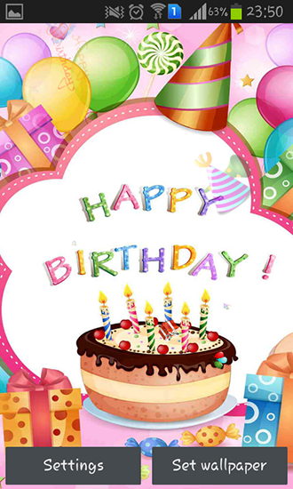 Happy Birthday - scaricare sfondi animati per Android 4.4.2 di cellulare gratuitamente.