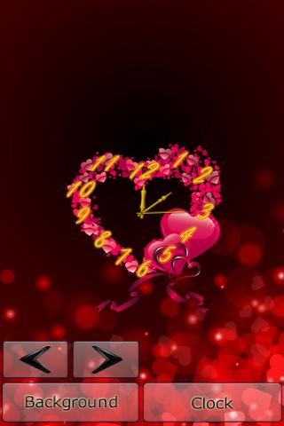 Scarica gratis sfondi animati Heart clock per telefoni di Android e tablet.