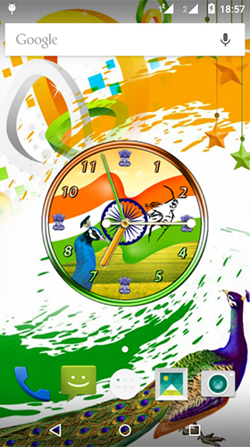 Scaricare India clock by iPlay Store — sfondi animati gratuiti per l'Android su un Desktop. 