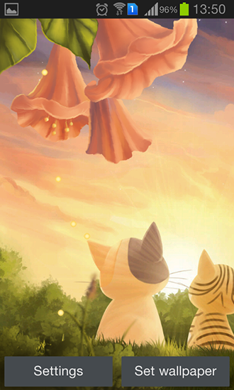 Scarica gratis sfondi animati Kitten: Sunset per telefoni di Android e tablet.