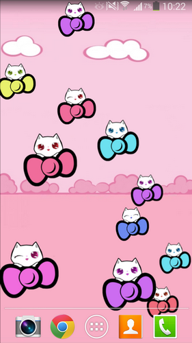 Scarica gratis sfondi animati Kitty cute per telefoni di Android e tablet.