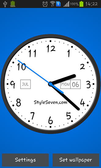 Light analog clock - scaricare sfondi animati per Android 1.6 di cellulare gratuitamente.