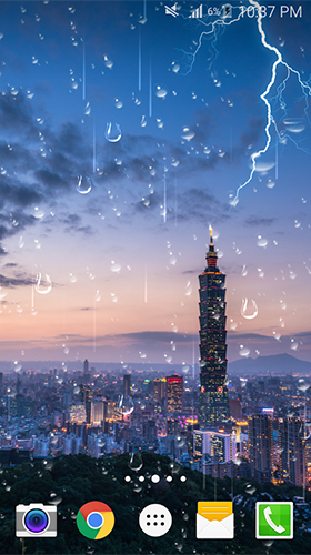 Scaricare Lightning storm by live wallpaper HongKong — sfondi animati gratuiti per l'Android su un Desktop. 