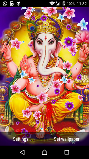 Scarica gratis sfondi animati Lord Ganesha HD per telefoni di Android e tablet.