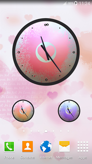 Scarica gratis sfondi animati Love: Clock per telefoni di Android e tablet.