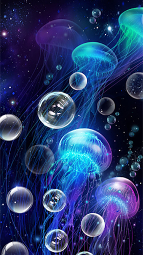 Scaricare Luminous jellyfish HD — sfondi animati gratuiti per l'Android su un Desktop. 