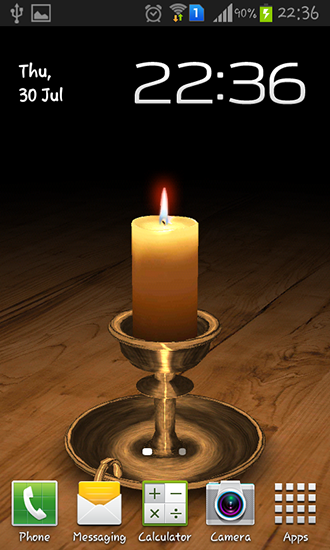 Melting candle 3D - scaricare sfondi animati per Android 4.4 di cellulare gratuitamente.