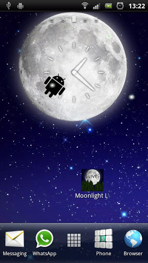 Moomlight - scaricare Con orologio sfondi animati per Android di cellulare gratuitamente.