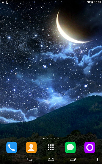 Moon and stars - scaricare Paesaggio sfondi animati per Android di cellulare gratuitamente.