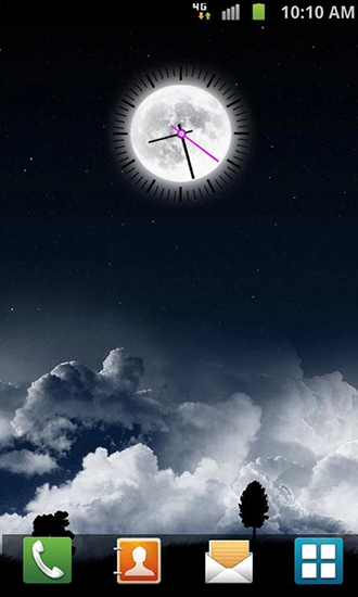 Moon clock - scaricare sfondi animati per Android 4.4.4 di cellulare gratuitamente.