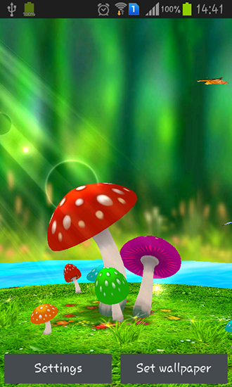 Mushrooms 3D - scaricare sfondi animati per Android 4.1.2 di cellulare gratuitamente.