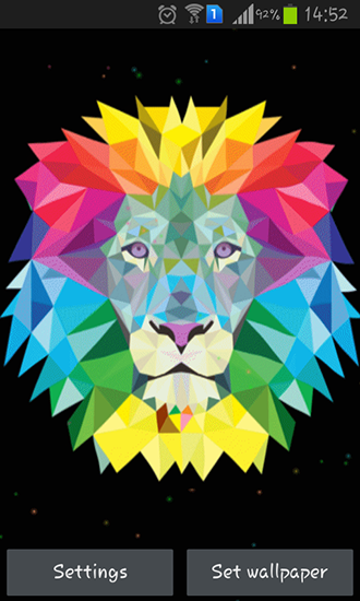 Neon lion - scaricare  sfondi animati per Android di cellulare gratuitamente.