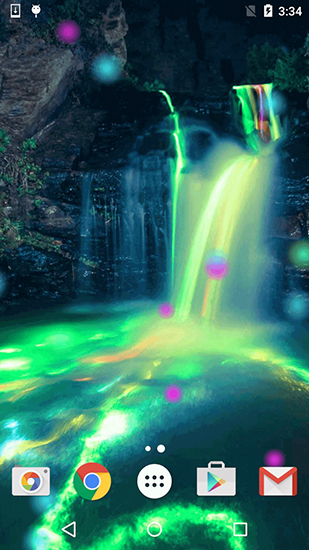 Neon waterfalls - scaricare Paesaggio sfondi animati per Android di cellulare gratuitamente.