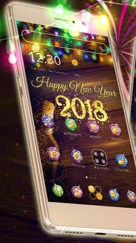Scaricare New Year 2018 — sfondi animati gratuiti per l'Android su un Desktop. 