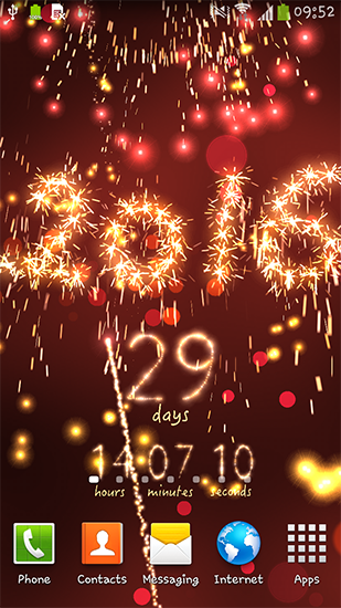 New Year: Countdown - scaricare sfondi animati per Android 4.4.4 di cellulare gratuitamente.