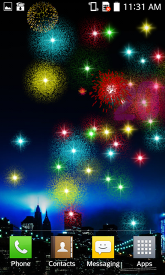 New Year fireworks 2016 - scaricare sfondi animati per Android 4.4.2 di cellulare gratuitamente.