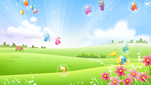 Scaricare Number bubbles for kids — sfondi animati gratuiti per l'Android su un Desktop. 