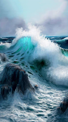 Scaricare Ocean waves by Keyboard and HD Live Wallpapers — sfondi animati gratuiti per l'Android su un Desktop. 