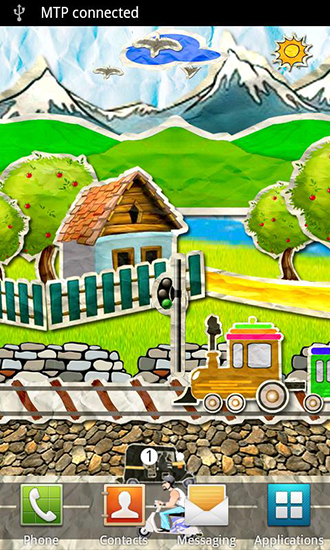 Paper train - scaricare Paesaggio sfondi animati per Android di cellulare gratuitamente.