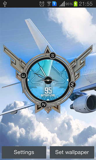Passenger planes HD - scaricare Con orologio sfondi animati per Android di cellulare gratuitamente.