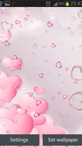 Scaricare Pink hearts — sfondi animati gratuiti per l'Android su un Desktop. 