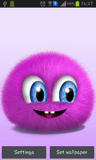 Pink fluffy ball - scaricare sfondi animati per Android 5.0 di cellulare gratuitamente.