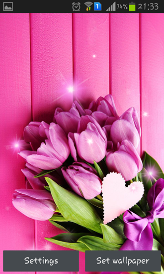 Pink tulips - scaricare Fiori sfondi animati per Android di cellulare gratuitamente.