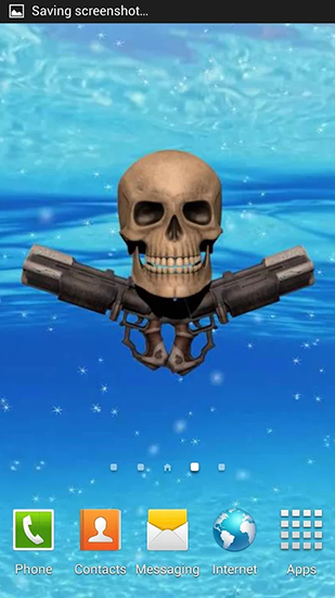 Pirate skull - scaricare Con orologio sfondi animati per Android di cellulare gratuitamente.