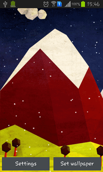 Scarica gratis sfondi animati Polygon hill per telefoni di Android e tablet.
