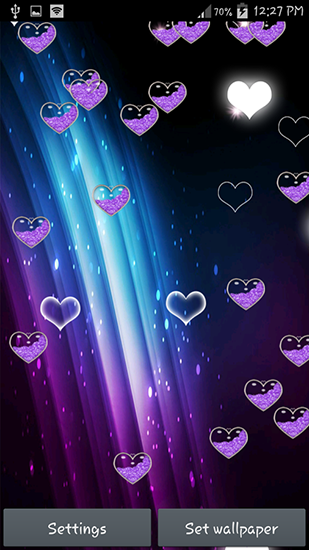 Scarica gratis sfondi animati Purple heart per telefoni di Android e tablet.