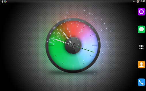 Rainbow clock - scaricare Con orologio sfondi animati per Android di cellulare gratuitamente.