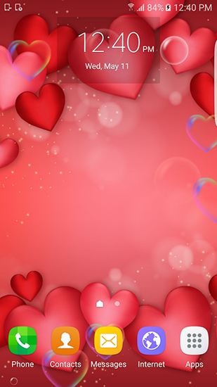 Scarica gratis sfondi animati Red and gold love per telefoni di Android e tablet.