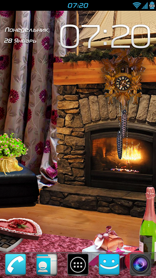 Romantic fireplace - scaricare  sfondi animati per Android di cellulare gratuitamente.