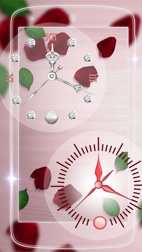 Scaricare Rose picture clock by Webelinx Love Story Games — sfondi animati gratuiti per l'Android su un Desktop. 