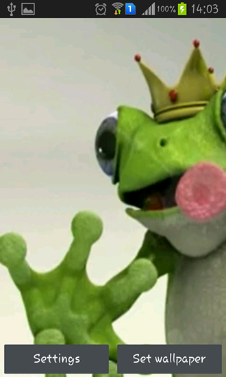 Scarica gratis sfondi animati Royal frog per telefoni di Android e tablet.
