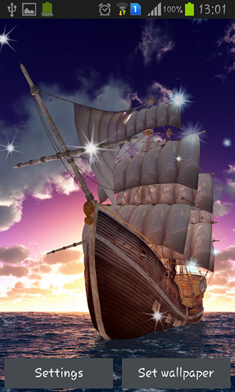 Sailing ship - scaricare sfondi animati per Android 7.0 di cellulare gratuitamente.