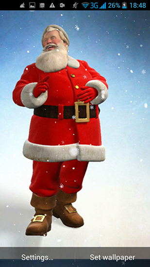 Scarica gratis sfondi animati Santa 3D per telefoni di Android e tablet.