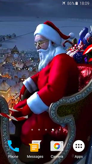 Scarica gratis sfondi animati Santa Claus 3D per telefoni di Android e tablet.