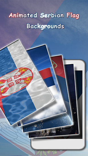 Scarica gratis sfondi animati Serbian Flag 3D per telefoni di Android e tablet.