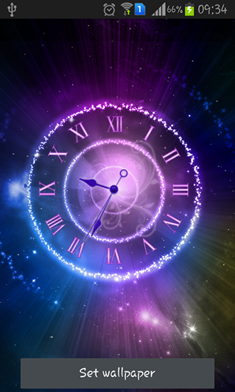 Shining clock - scaricare  sfondi animati per Android di cellulare gratuitamente.