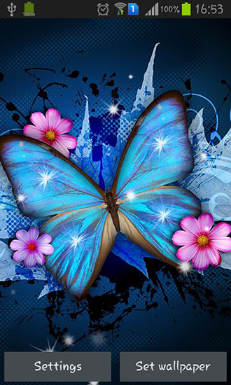 Scarica gratis sfondi animati Shiny butterfly per telefoni di Android e tablet.