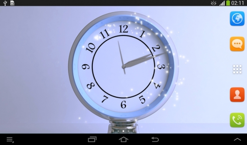 Silver clock - scaricare Con orologio sfondi animati per Android di cellulare gratuitamente.