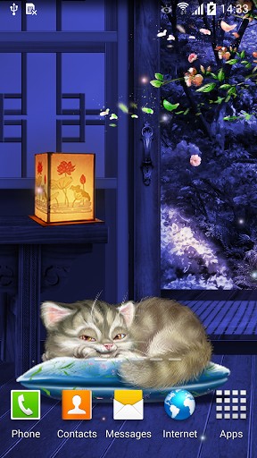 Scarica gratis sfondi animati Sleeping kitten per telefoni di Android e tablet.