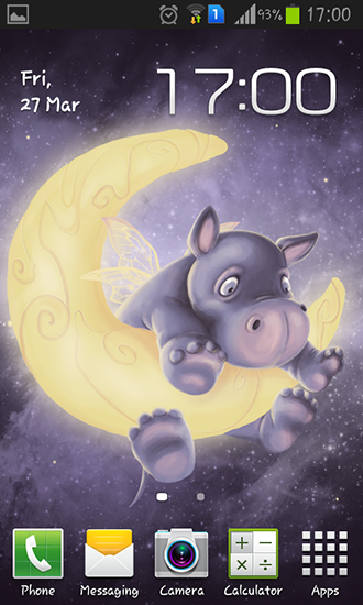 Sleepy hippo - scaricare sfondi animati per Android 4.4.4 di cellulare gratuitamente.