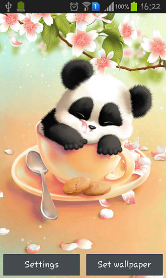 Scarica gratis sfondi animati Sleepy panda per telefoni di Android e tablet.