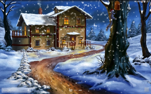 Snow: Night - scaricare Vacanze sfondi animati per Android di cellulare gratuitamente.