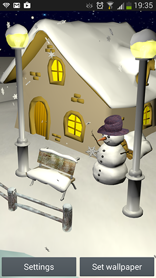 Snowfall 3D - scaricare sfondi animati per Android 4.4.4 di cellulare gratuitamente.